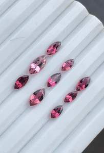 Turmalina rosa natural talla marquesa. Lote de turmalinas rosas facetadas talla marquesa. - Product Image 2