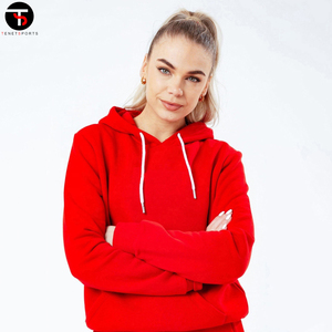 ชุดวอร์มผ้าขนแกะมีฮู้ดสำหรับผู้หญิงสีแดงพิมพ์ลายออกแบบล่าสุดผ้าขนแกะระบายอากาศได้สีสไตล์ยุโรป - Product Image 4