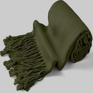 Wholesale Women Winter Warm Viscose Pashmina Solid Color Long Shawl with Tassel Cashmere <b>Scarf</b> Double Sided <b>Scarves</b> - Product Image 5