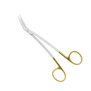 Profesional Dental Locklin Gum Scissor Acero alemán Medio oro Ángulo en forma de borde de corte Acero inoxidable Cirugía médica - Product Image 1