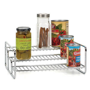 Estante de pie de cocina de Metal de tres niveles único, organizador de encimera, organizador de especias para armario de cocina o despensa de un solo nivel - Product Image 2