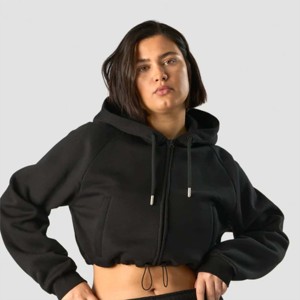 Sudadera corta con cremallera para mujer: ligera y elegante, perfecta para ropa informal y capas - Product Image 2