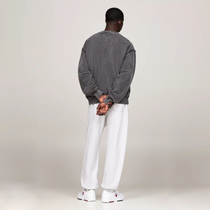 Sweat-shirt pour homme en denim délavé, couleur et taille personnalisées, meilleur fournisseur en gros, nouvelle mode, sweat-shirt uni en denim délavé pour homme - Product Image 2