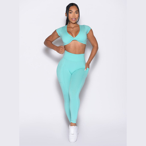 Side <b>pockets</b> Aqua Elastic Waist <b>Leggings</b> <b>With</b> Side <b>Pockets</b> Scrunch Butt High Waist Active Wear <b>Leggings</b> Gym & Workout <b>Leggings</b> - Product Image 6