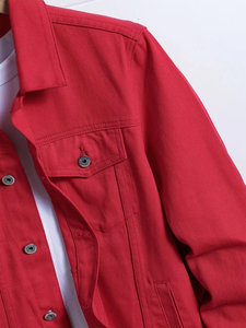 แจ็คเก็ตยีนส์ผู้ชายแบบปรับแต่งได้ คอตั้ง กันน้ำ ระบายอากาศ แห้งเร็ว สไตล์สปอร์ต สำหรับใส่กลางแจ้งในฤดูหนาว - Product Image 4