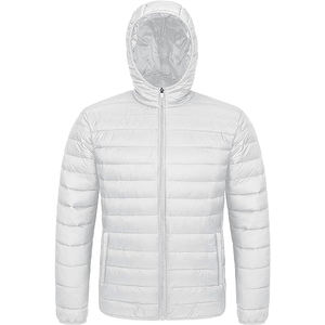 Custom <b>Reflective</b> Branding Strap Adjustable Cuffs Heat Sealed Quilting Platinum Grey <b>Mens</b> Padded Puffer <b>Jacket</b> - Product Image 4