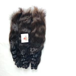 Extensions à clips en cheveux indiens Remy, double trame, coupées à la machine, cuticules alignées, couleur naturelle, vente en gros, sans traitement - Product Image 3