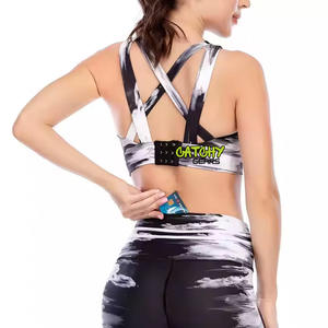 ชุดกีฬา2ชิ้นชุดออกกำลังกายฟิตเนสของผู้หญิงชุดออกกำลังกายโยคะชุดกางเกงขาสั้น - Product Image 3