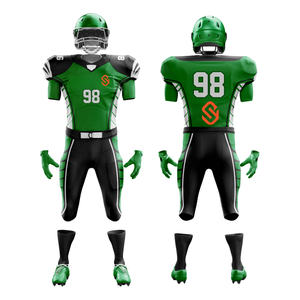 Ensemble d'uniformes de football américain personnalisé, maillot d'équipe sublimé et élégant, kit de vêtements de sport en spandex respirant pour uniforme de football américain - Product Image 4