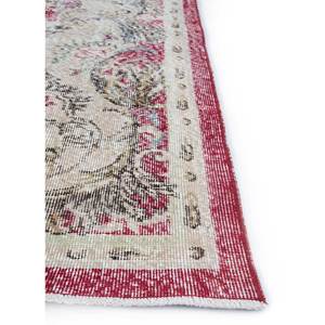 Alfombra de Lana Anudada a Mano de Gran Tamaño, Diseño Abstracto con Medallón Rojo Naranja y Patrón Rectangular para Sala de Estar, Pae-2430 - Product Image 4