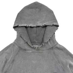Sweat-shirt unisexe à capuche en molleton français vintage délavé à l'acide, fabricants de sweats à capuche 420, sweats à capuche avec logo personnalisé, 100% coton - Product Image 3