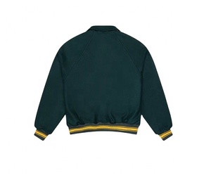 La chaqueta recortada más vendida para mujer, chaquetas cortas Varsity Letterman para mujer, chaquetas cortas de cuerpo y manga de lana - Product Image 2