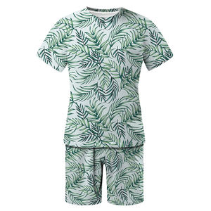 ชุดกางเกงขาสั้นแขนสั้นผู้ชายเสื้อผ้าลำลองแนวสตรีทฤดูร้อนเสื้อยืดและกางเกงขาสั้นแฟชั่น - Product Image 1