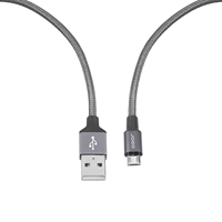 Cable Micro USB de nailon trenzado para móvil, Cable USB de carga rápida de 2,4 a, Color personalizado, 1m