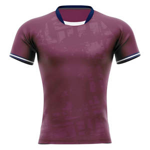 Camiseta de Rugby Personalizada para Hombre, Poliéster/Algodón, Impresión Digital, Secado Rápido, Anti-UV, Resistente al Viento, Transpirable, Ecológica, OEM - Product Image 1