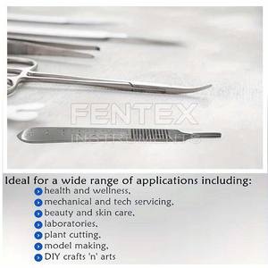 FENTEX Heavy Duty Stainless Steel Surgical Scalpel Graduated Handle Corrosion Resistant Precision <b>Cutting</b> Tool for veterinary - Product Image 3