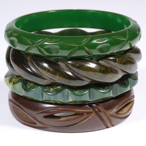 Elegantes Brazaletes de Resina Hechos a Mano e Impermeables para Mujer, Diseño Elegante, Textura Suave, Joyería de Moda Personalizable para un Estilo Étnico Moderno - Product Image 4