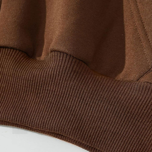 Vente en gros Top court décontracté à manches longues de haute qualité pour femmes, sweats à capuche respirants avec logo avant et fermeture éclair pour la saison d'hiver - Product Image 5