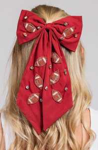 Nuevo Lazo para el Cabello Grande Personalizado con Cuentas, Diseño de Balón de Fútbol, Costura Duradera, Uso Prolongado, Tela Suave - Product Image 5