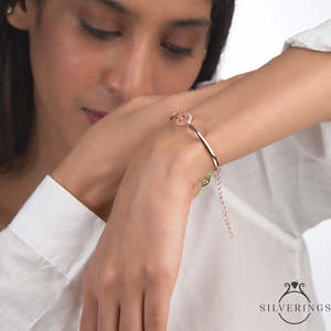 NOVAMART Fine Silverings 925 Sterling Silver <b>Infinity</b> Rose Gold Love You <b>Bracelet</b> Fine Charm Product Wholesale Export - Product Image 3