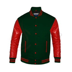 Best Quality Embroidered Leather Pu Coats Slim Fit College Fleece Baseball Letterman <b>Jacket</b> Baseball For <b>Men</b> And Women <b>summer</b> - Product Image 5