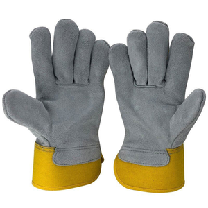 Gants de travail les plus récents, légers, écologiques, en cuir de vache, protection des paumes, prix de gros - Product Image 5