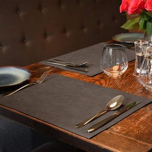 New Arrival Best Quality Handmade Luxury Pure Leather <b>Placemats</b> Customized Leather Table Mat Decorative leather <b>Placemat</b> - Product Image 3