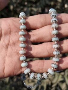 Collar de Ópalo Azul, Cuentas Redondas de 8 mm, Gema de Ópalo Natural, Joyería de Cristal Curativo, Collar Hecho a Mano, Regalo Boho para Ella y Él - Product Image 4