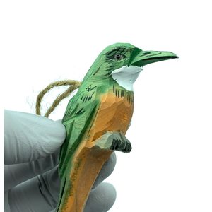 YEEYAYA fatto a mano scultura in legno da 3.8 pollici colibrì ciondolo come oggetto decorativo per la casa uccelli artigianato artistico per la decorazione della stanza - Product Image 1