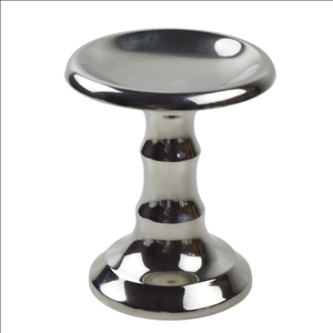 Bougeoirs en Aluminium Design argenté en métal, porte-bougies d'intérieur, décor de dîner et de mariage, porte-pilier - Product Image 1