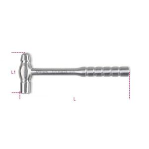 Martillos de bola de acero inoxidable BETA, cabezales redondos para caldereros y hojalateros - Product Image 1