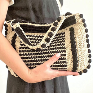 Bolso de ganchillo para mujer, bolsos cruzados de hombro de punto, bolso de compras estético, monederos bonitos, bolso de ganchillo OEM hecho en Vietnam - Product Image 6
