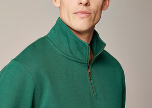 Sweat-shirt surdimensionné en coton 100% de qualité supérieure, à fermeture éclair sur le devant, brodé sur mesure, vente en gros, respirant, style hip-hop - Product Image 3