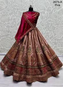 ชุดเจ้าสาวที่สวยงาม lehenga choli กับคู่ dupatta - Product Image 5
