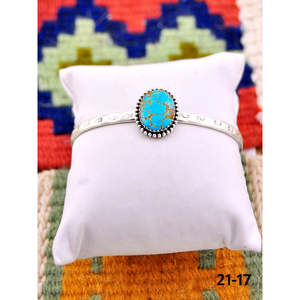 Southwest Handmade No.8 Fashion <b>Cuff</b> <b>Bracelet</b> Turquoise & Sterling <b>Silver</b> Elegant & Stylish - Product Image 3