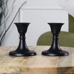 Nouvelle dernière arrivée Vintage métal fer bougeoir en produit Simple bougeoir noir enduit ensemble 3 pièces maison décorer bureau - Product Image 4