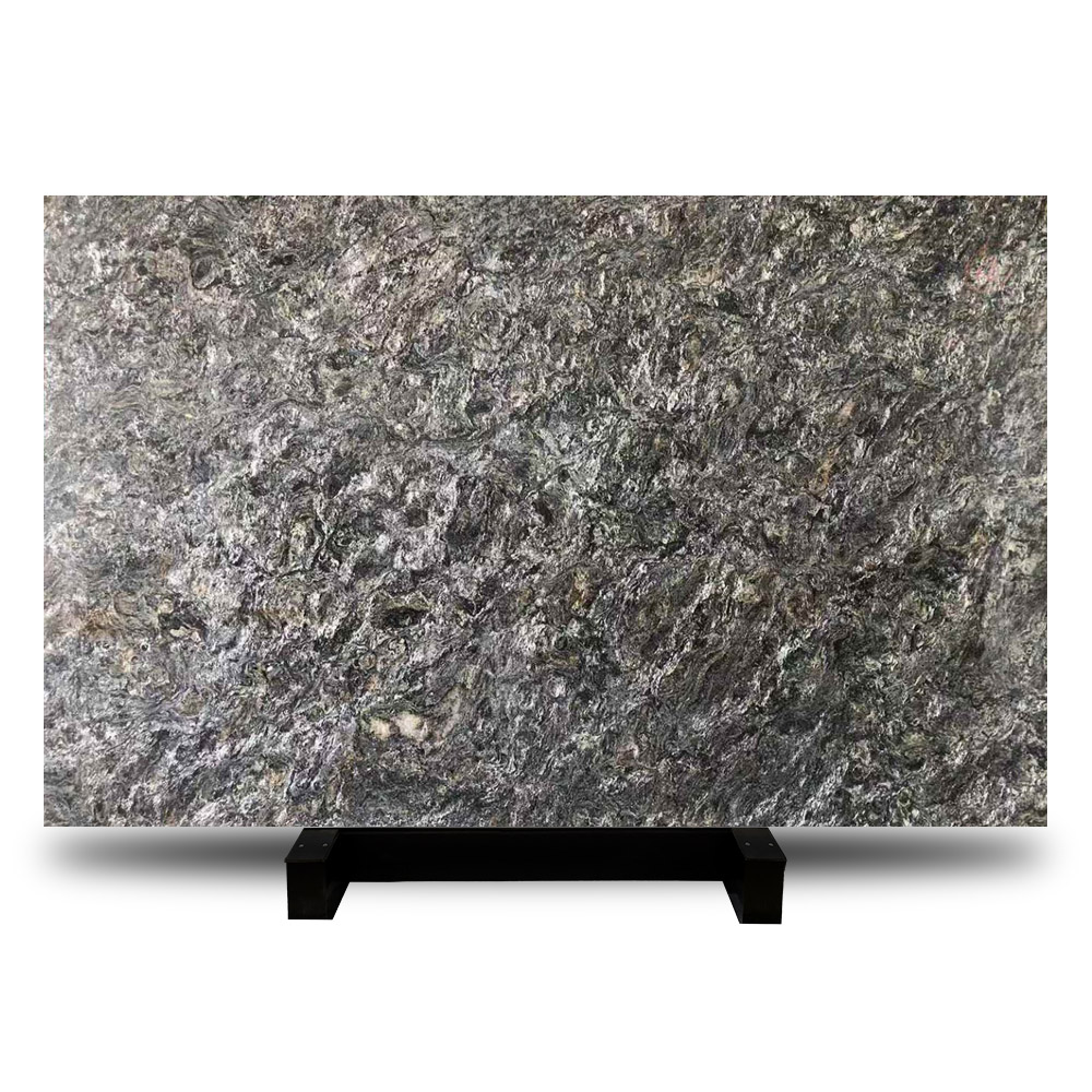 Brazilian Luxury Stone Modern Design Silver Black Platinum Metalicus Granite Slab Polished Surface for Villas