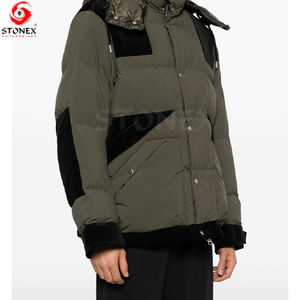 แจ็กเก็ตขนเป็ดสำหรับผู้ชาย, แจ็กเก็ตขนเป็ดมีฮู้ดให้ความอบอุ่นกันลมมีซิป - Product Image 3