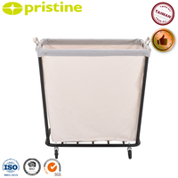 Chariot à linge pliable moderne 400L en acier avec roues, noir, pour rangement domestique, Taiwan Princeton BN170