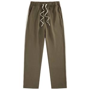 XL Size 100% Breathable Cotton Gym <b>Trousers</b> Custom Logo Comfortable Mid Straight <b>Pattern</b> Elastic Waist for Sport Street Wear - Product Image 1