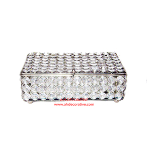 Boîte à enveloppes en cristal avec pieds, design unique, décoration de table de luxe pour la maison, boîte à enveloppes en cristal pour le rangement - Product Image 4