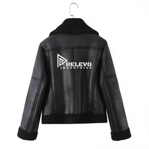 <b>Mens</b> <b>Leather</b> <b>Jacket</b> Inner Wool Lined Classic Vintage Style Warm Durable Winter Coat Outerwear Wholesale - Product Image 2