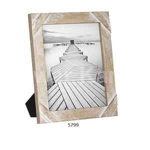 Cadre photo en bois en détresse de conception rustique avec du vrai verre pour l'affichage de décor de maison de ferme de maison de tenture murale debout de bureau - Product Image 1