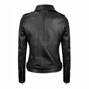Tienda en línea Sialkot Pakistán Material de cuero de vaca de marca Tipo suave Chaqueta de cuero genuino para adultos de moda - Product Image 4