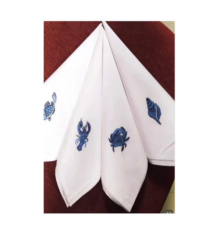 Vietnam Brand Premium Quality Luxury Style embroidered Napkins with bamboo fabric Reasonable Price