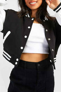 Chaquetas Letterman de Alta Calidad Premium 2024 para Mujer, Cuerpo de Lana, Mangas de Cuero Vacuno, Chaquetas Varsity con Mangas de Cuero - Product Image 6
