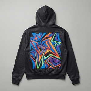 Sweat-shirt à capuche en polaire uni pour homme fiable avec logo imprimé numérique sur le devant, respirant et écologique, pull décontracté - Product Image 5