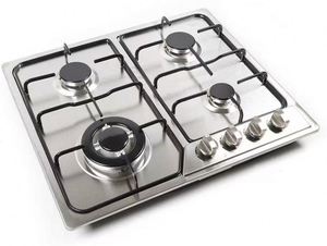 Table de cuisson à gaz double brûleur de qualité supérieure avec surface en verre trempé intégrée pour camping-car/hôtel/usage domestique - Product Image 3