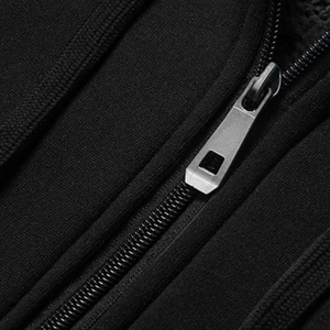 Sudadera con Capucha Negra Ligera con Cierre, Tendencia 2025, Venta al Por Mayor, para Hombre, Transpirable, de Poliéster/Algodón, con Cierre, Invierno, 2 Piezas, Alta Calidad - Product Image 5