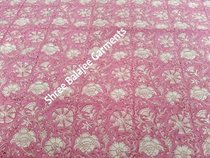 100% pura nueva tela de algodón rosa hermosa India Floral bloque de mano estampado mujeres niños niñas accesorios cortinas camisas bolsas - Product Image 4